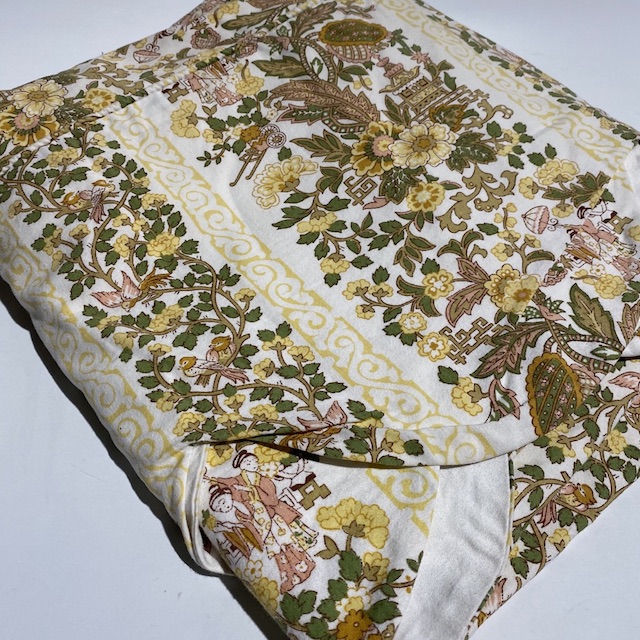 BLANKET, Bedspread - Floral Laura Ashley Print Yellow Olive (Single)